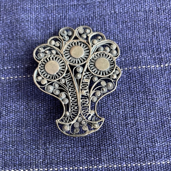 1960s Sterling Silver Fligree Belt Buckle Vintage,All Products : American Fashion Style Bags On Sale